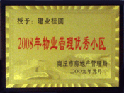 2009年1月6日，商丘桂園榮獲"商丘市物業(yè)管理優(yōu)秀小區(qū)"稱號(hào)。